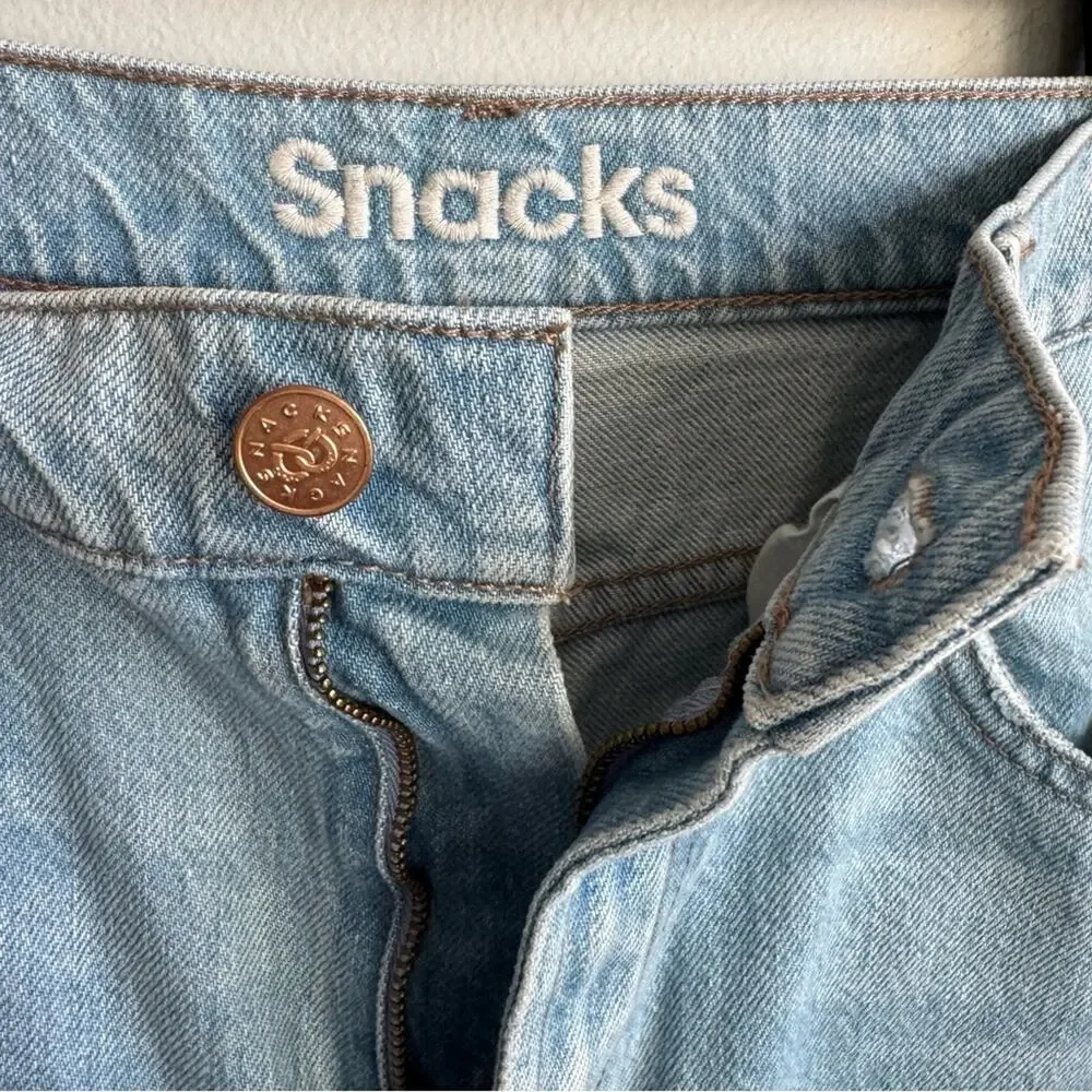 MOTHER SNACKS! The Fun Dip Puddle Wide Leg Jeans in Lots of Nibbles Size 26